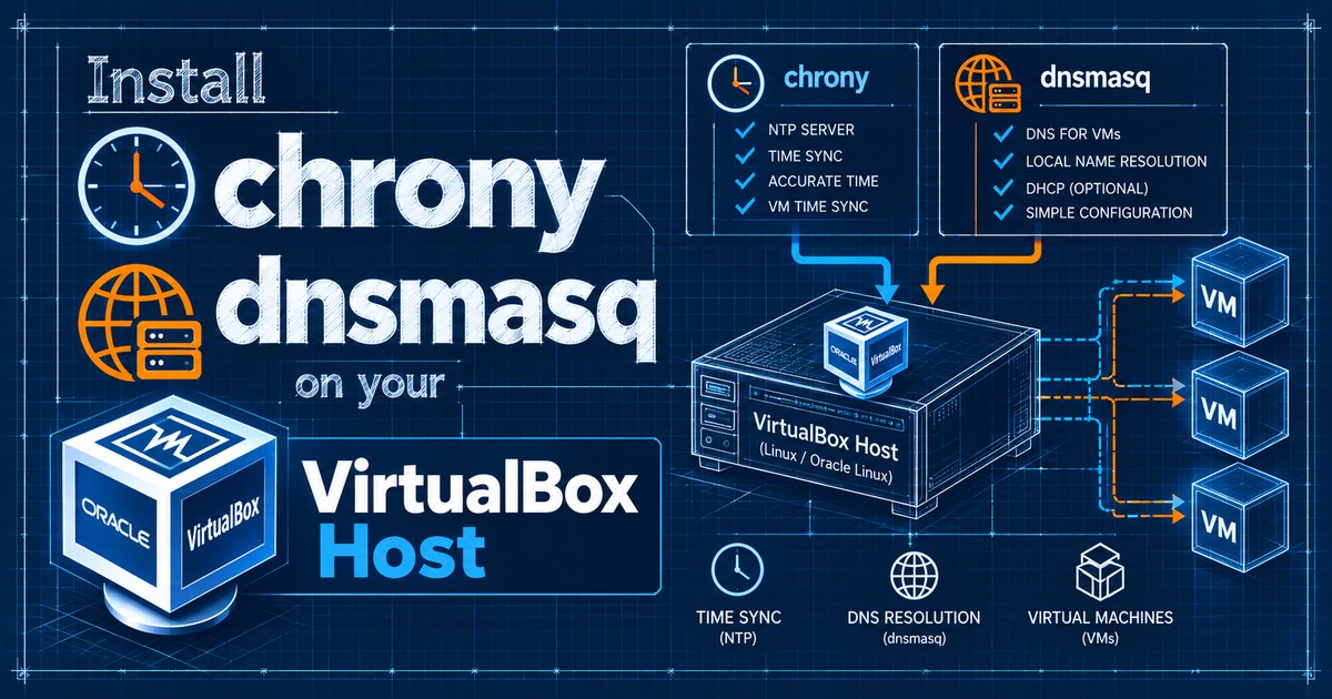 How to Install Chrony / DNSMASQ on your VirtualBox host for your VM’s